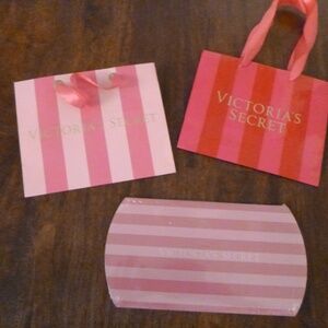 LOT of 3 VICTORIA'S SECRET PINK GIFT BAGS & PILLOW BOX
